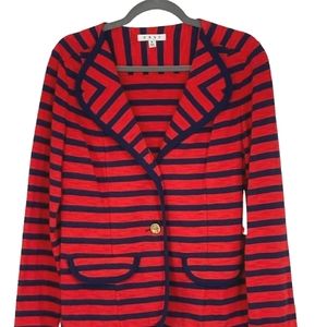 CABI Yacht Club Nautical Red Striped jacket. Size Medium